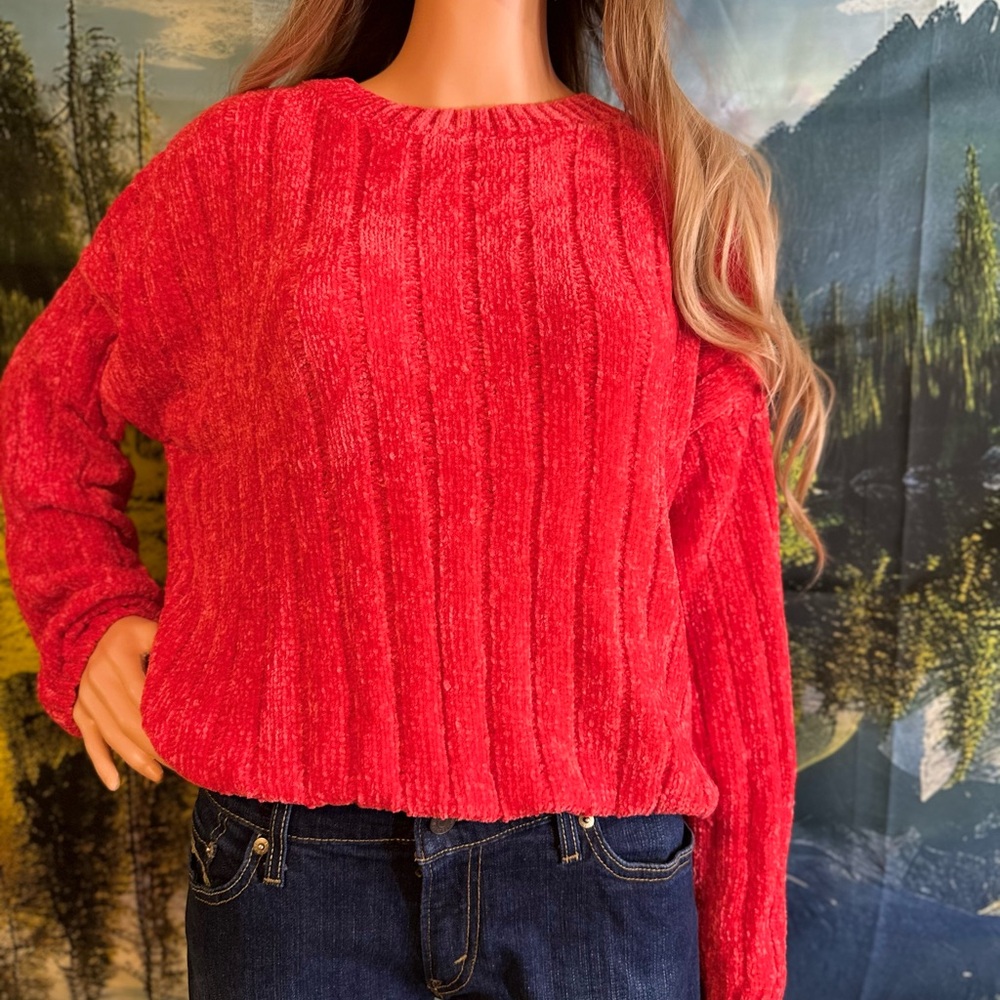 No Boundaries Red Super Soft Sweater Large